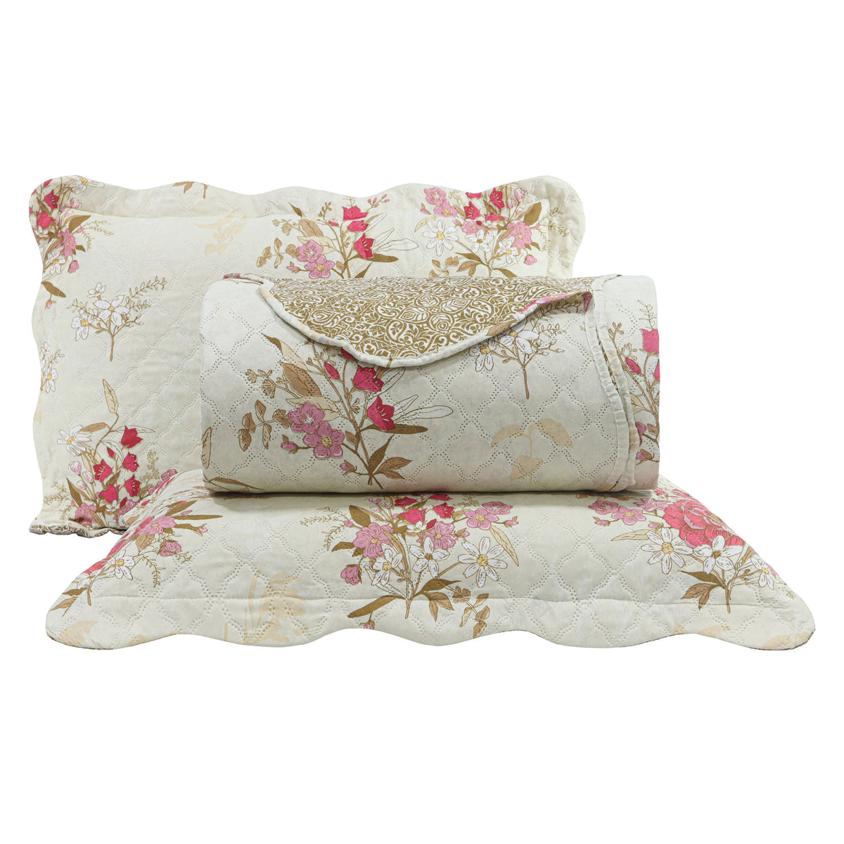 KIT CAMA CASAL ULTRA LISSE BELLE - BEGE EST