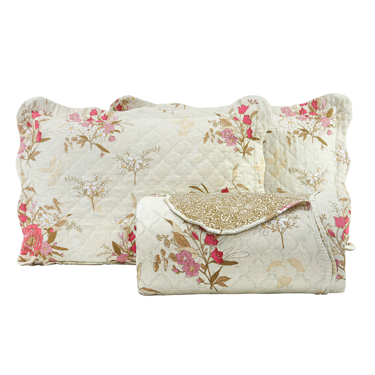 KIT CAMA CASAL ULTRA LISSE BELLE - BEGE EST