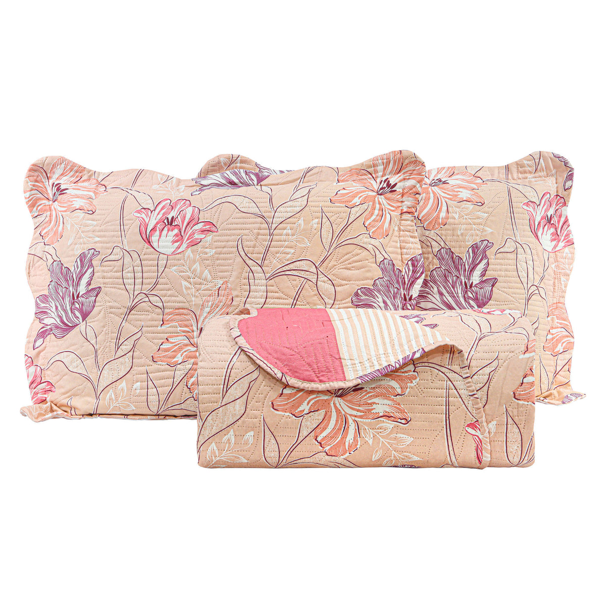 KIT CAMA CASAL ULTRA LISSE BELLE - ROSA EST