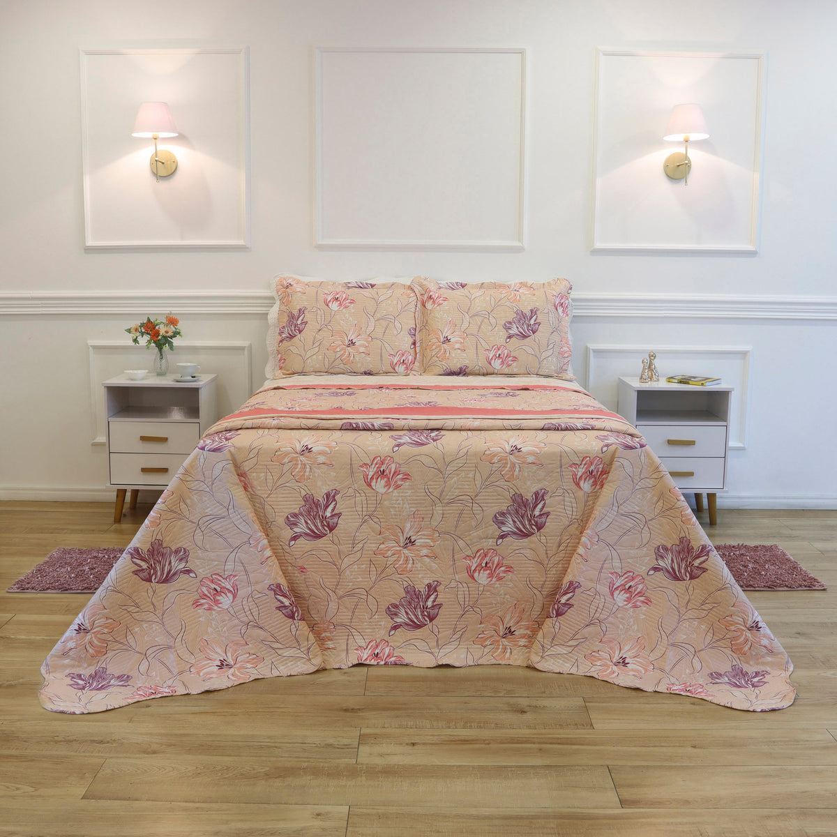 KIT CAMA QUEEN ULTRA LISSE BELLE - ROSA EST