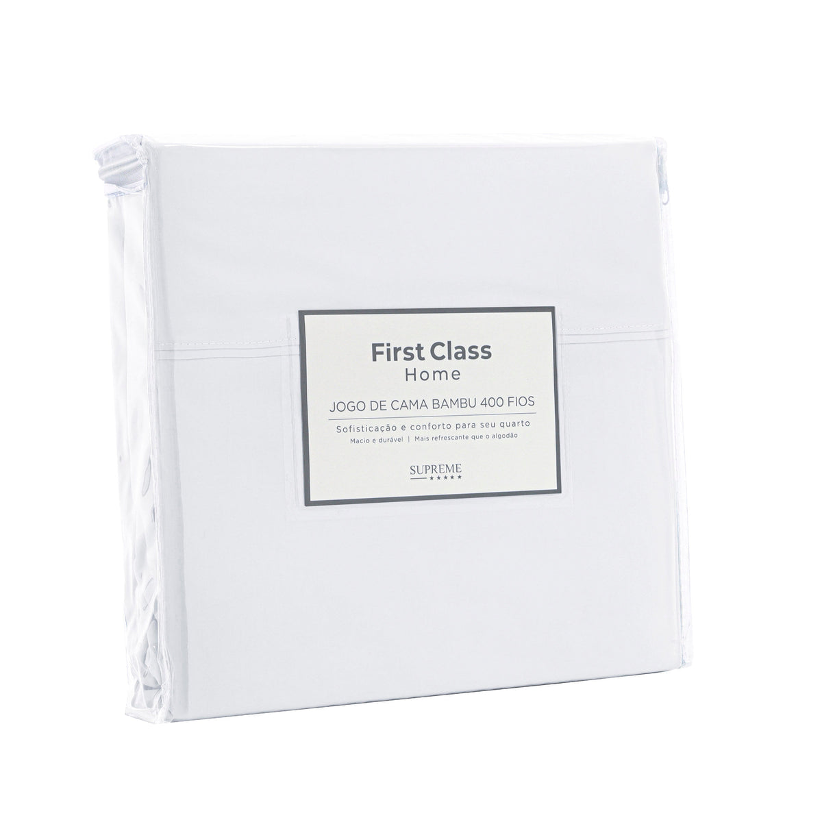 JOGO DE CAMA  KING 400 FIOS BAMBU SUPREME - BRANCO