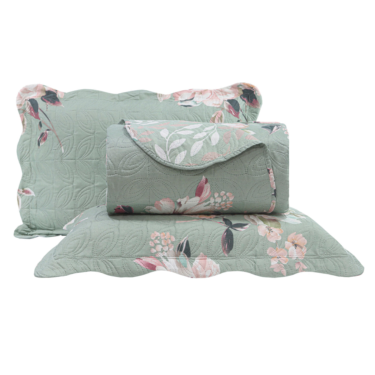 KIT CAMA CASAL ULTRA LISSE BELLE - VERDE EST