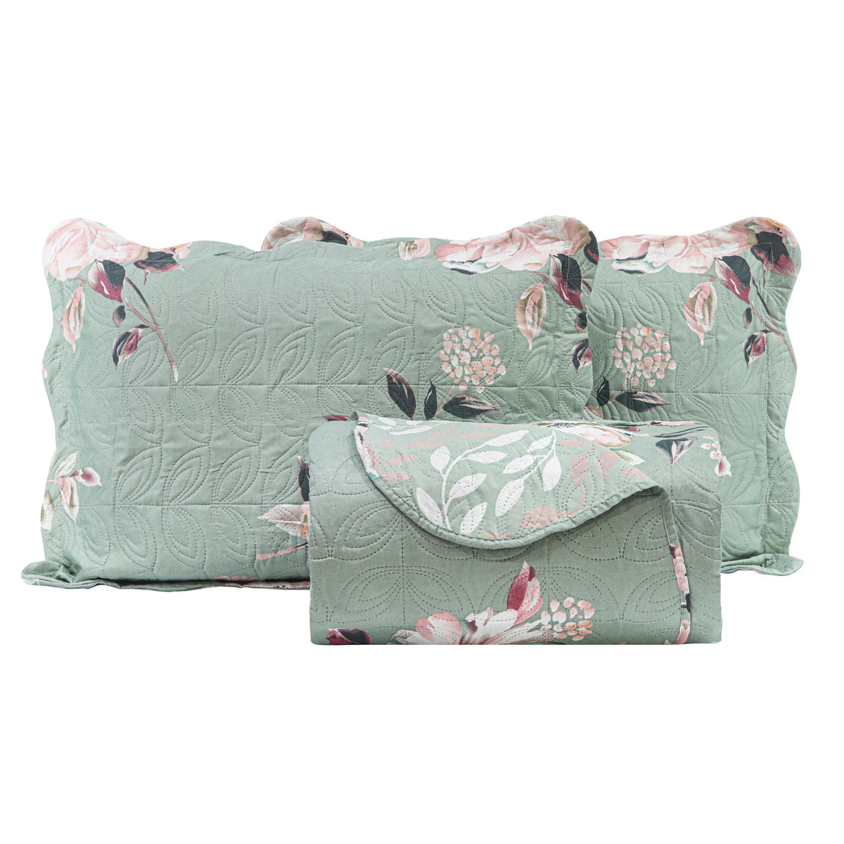 KIT CAMA CASAL ULTRA LISSE BELLE - VERDE EST
