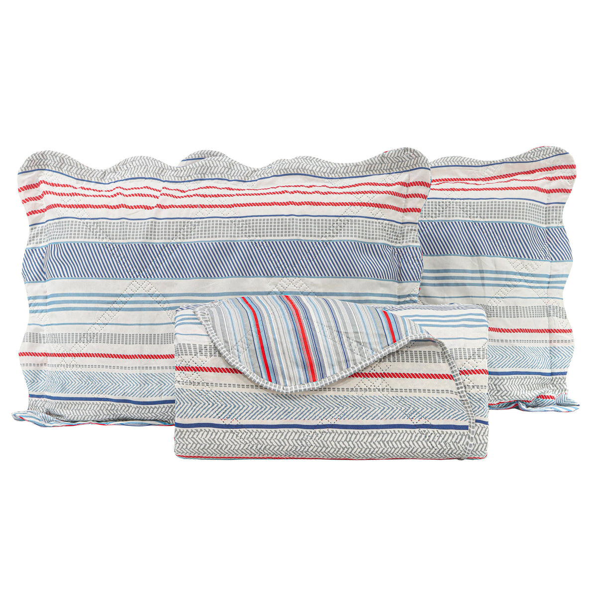 KIT CAMA KING ULTRA LISSE BELLE - AZUL GEO