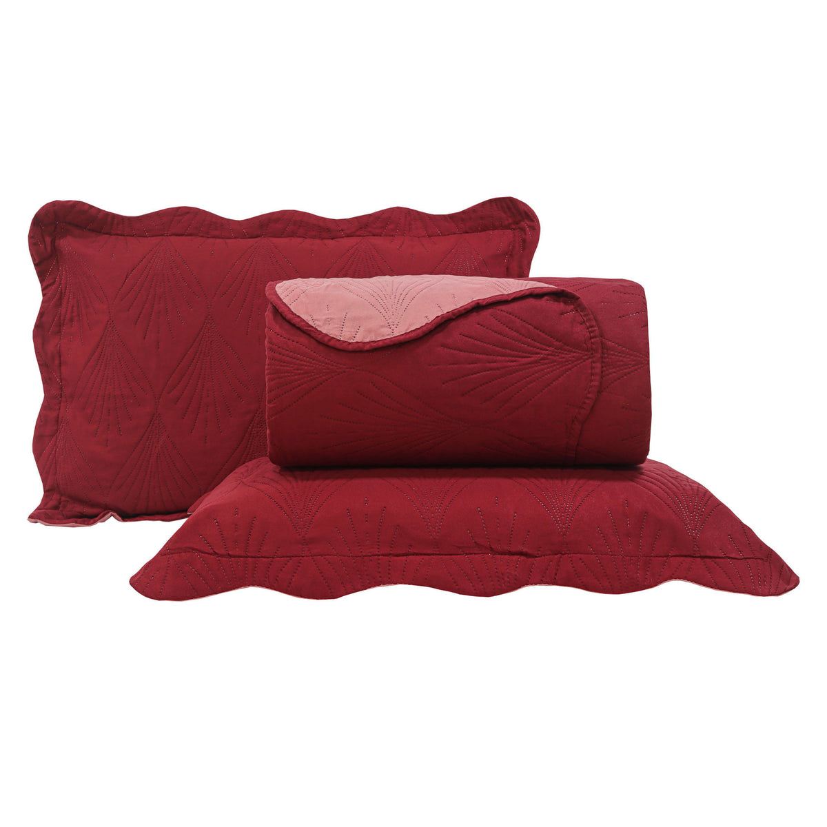 KIT CAMA QUEEN ULTRA LISSE BELLE - ROSE LISO 19-1655/16-1617