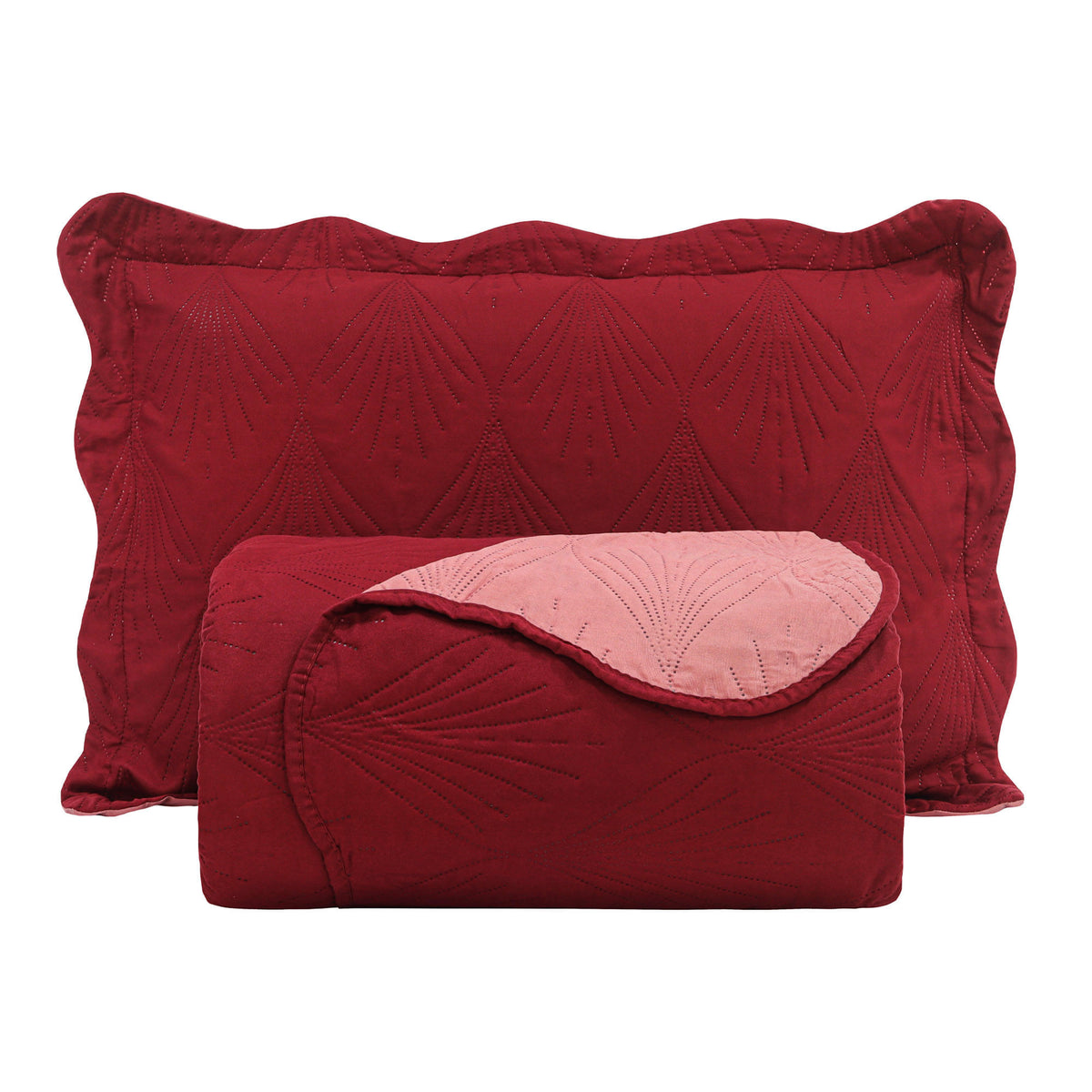 KIT CAMA SOLTEIRO ULTRA LISSE BELLE - ROSE LISO 19-1655/16-1617