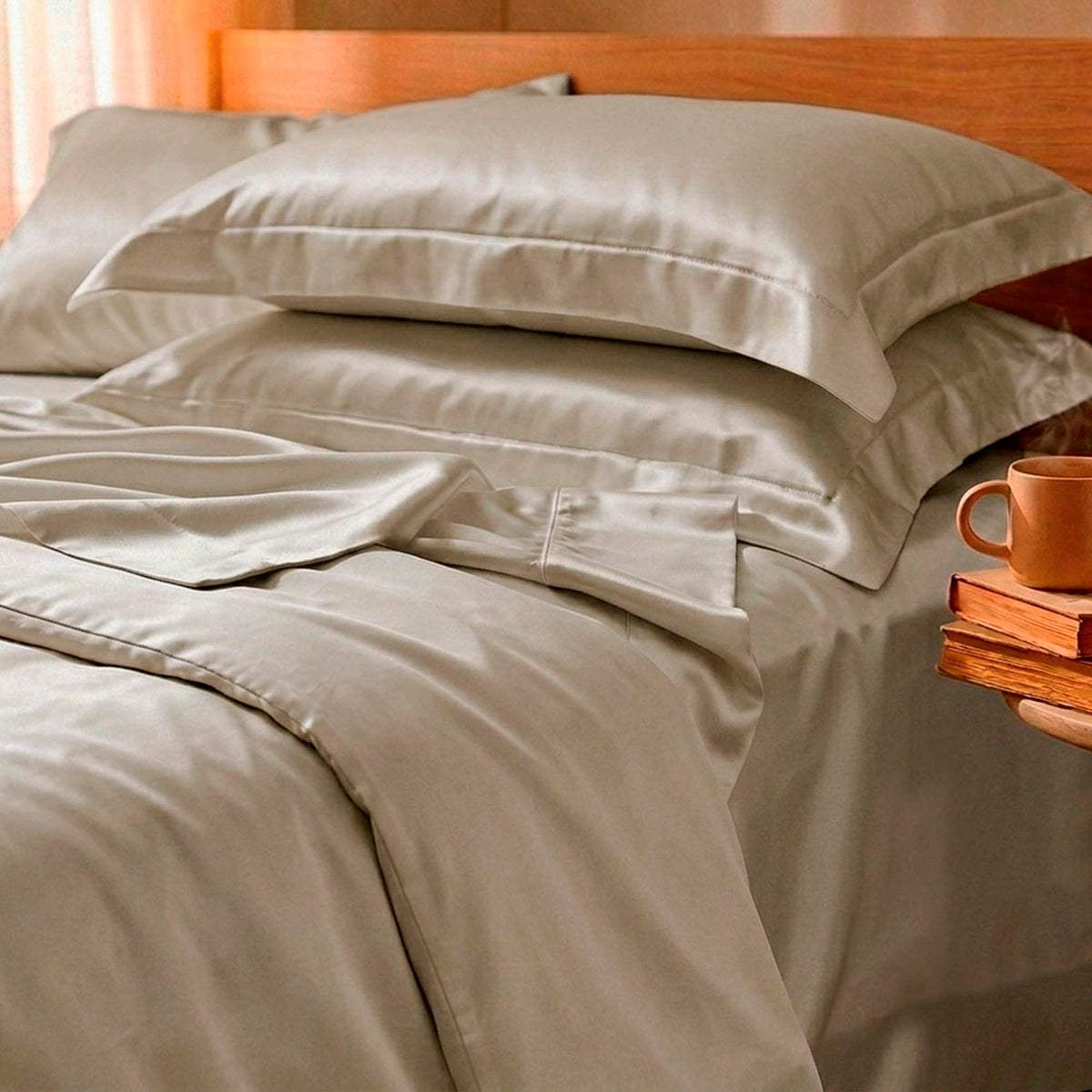 JOGO DE CAMA KING CETIM SUPREME - BEGE 13-0400