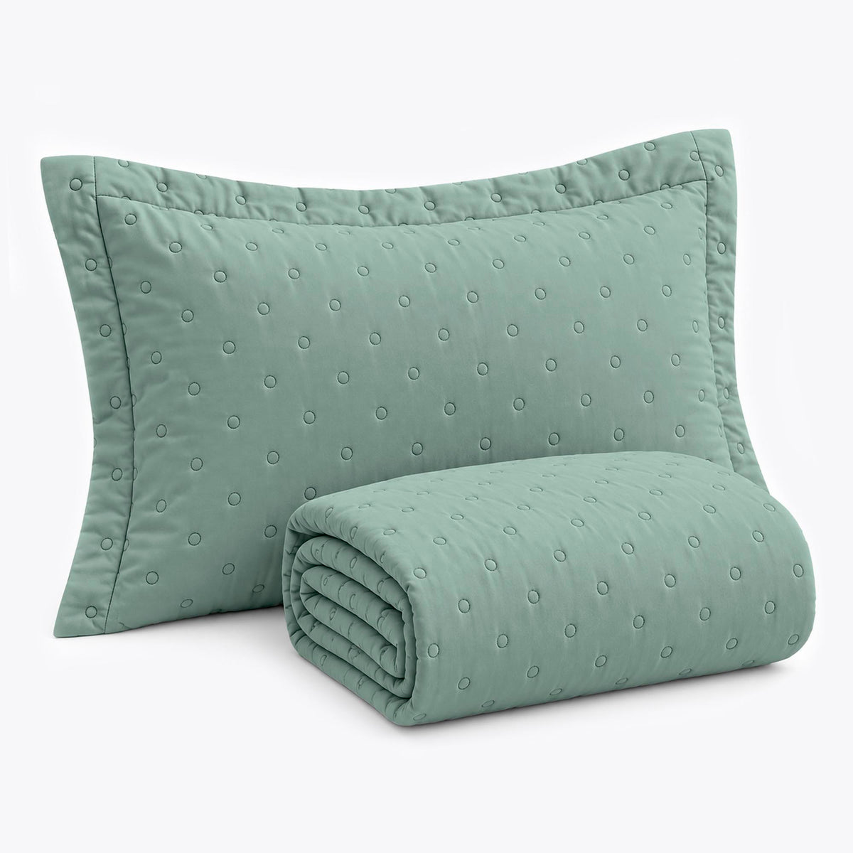 KIT CAMA SOLTEIRO  DELICATO - VERDE 16-5304
