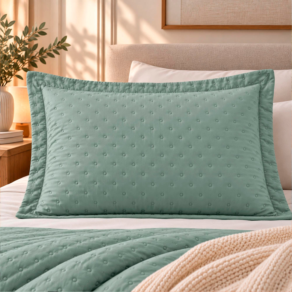 KIT CAMA SOLTEIRO  DELICATO - VERDE 16-5304