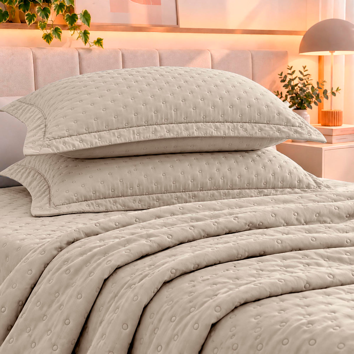 KIT CAMA CASAL DELICATO - BEGE 13-0905