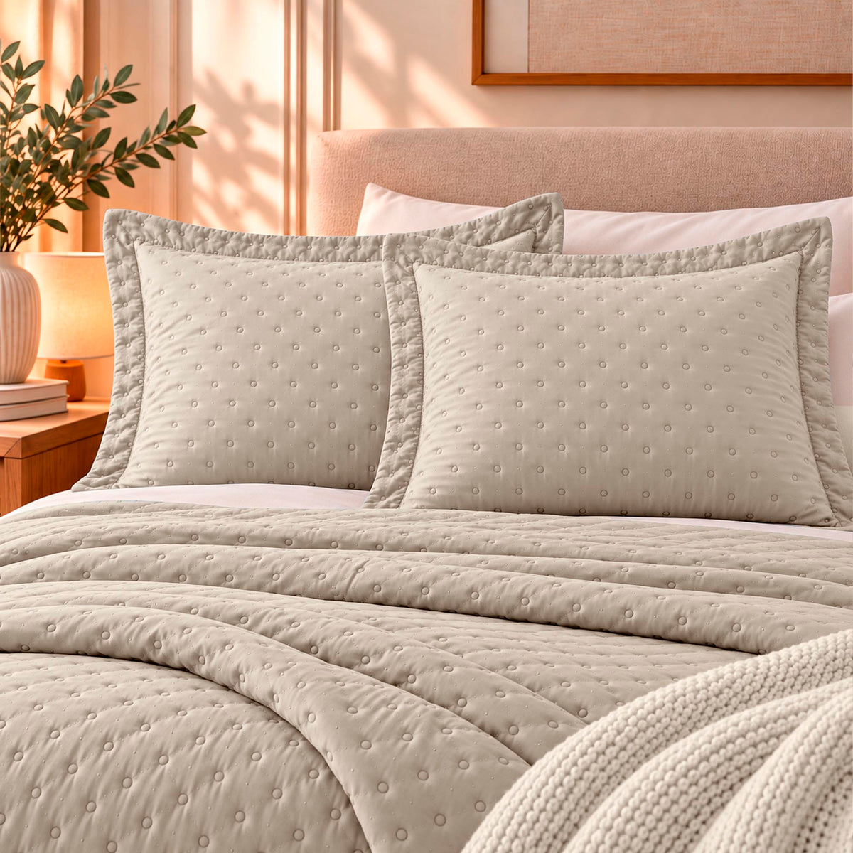 KIT CAMA CASAL DELICATO - BEGE 13-0905