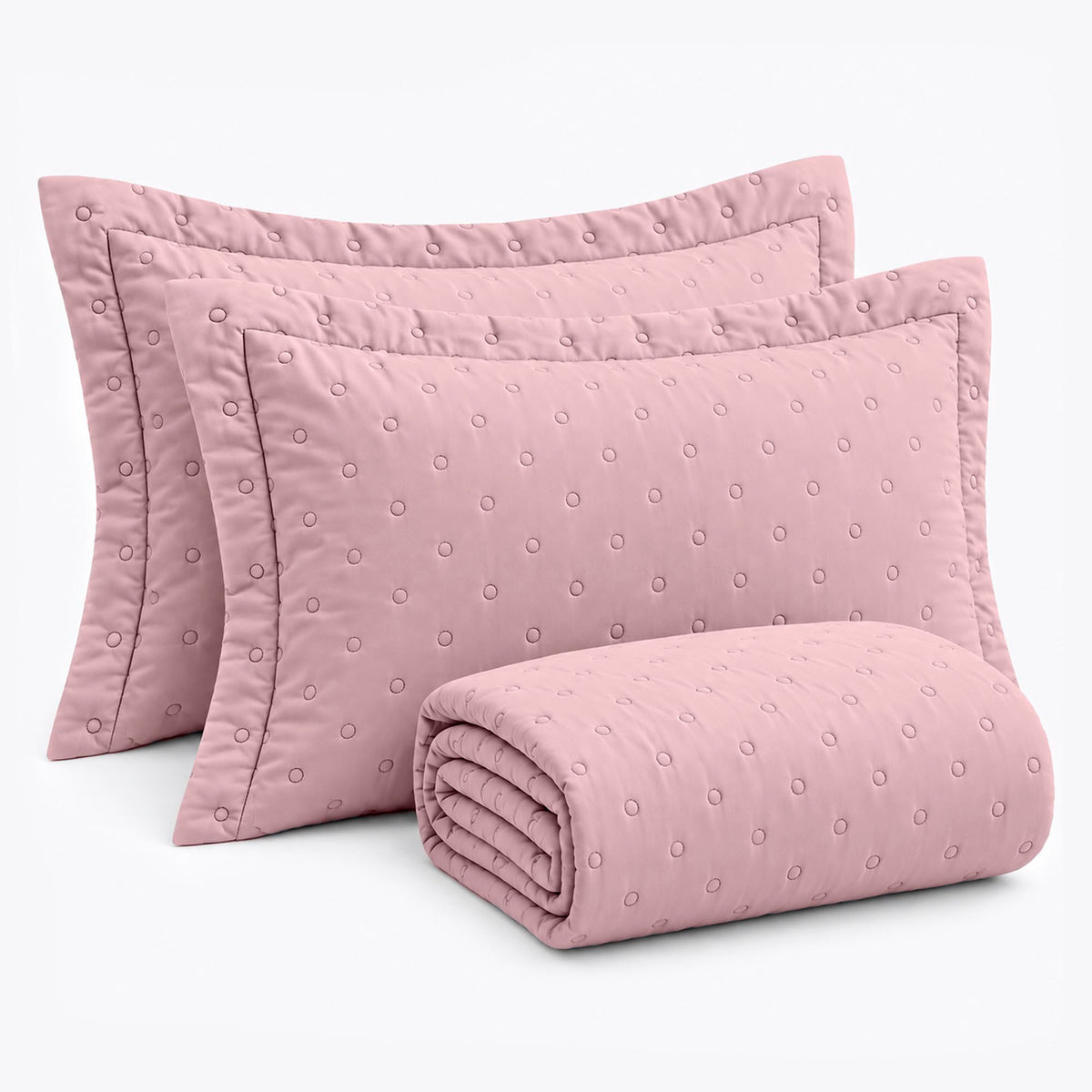 KIT CAMA CASAL DELICATO - ROSA 15-1906