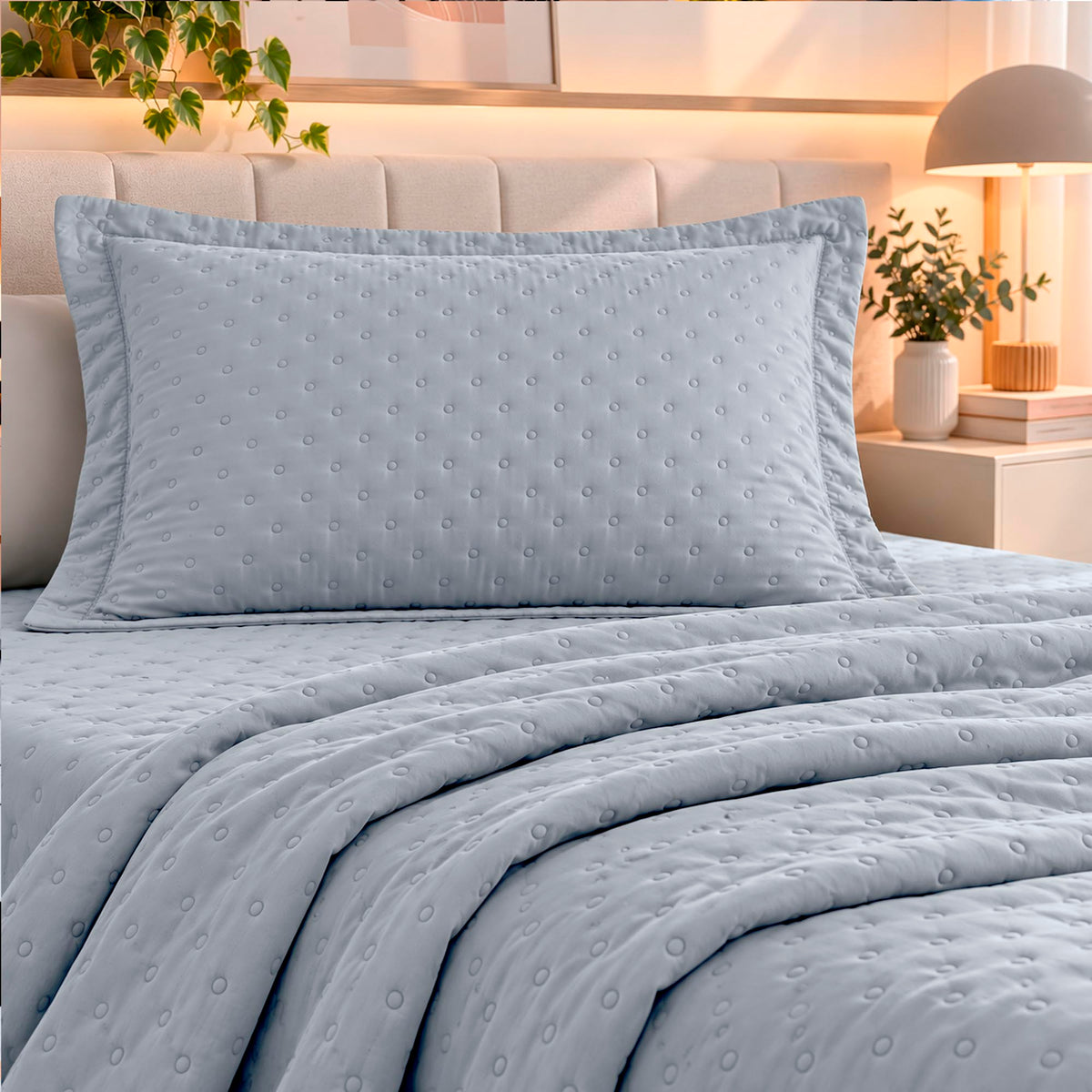 KIT CAMA SOLTEIRO DELICATO TEEN - AZUL 13-4103