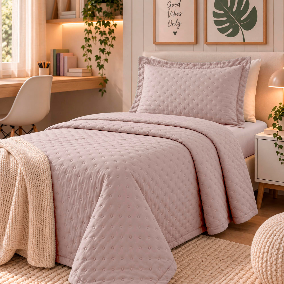KIT CAMA SOLTEIRO DELICATO TEEN - ROSA 122902