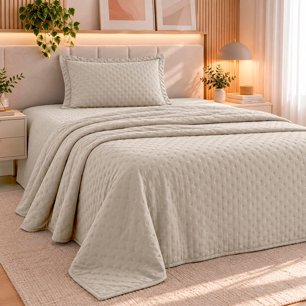 KIT CAMA SOLTEIRO  DELICATO - BEGE 13-0905