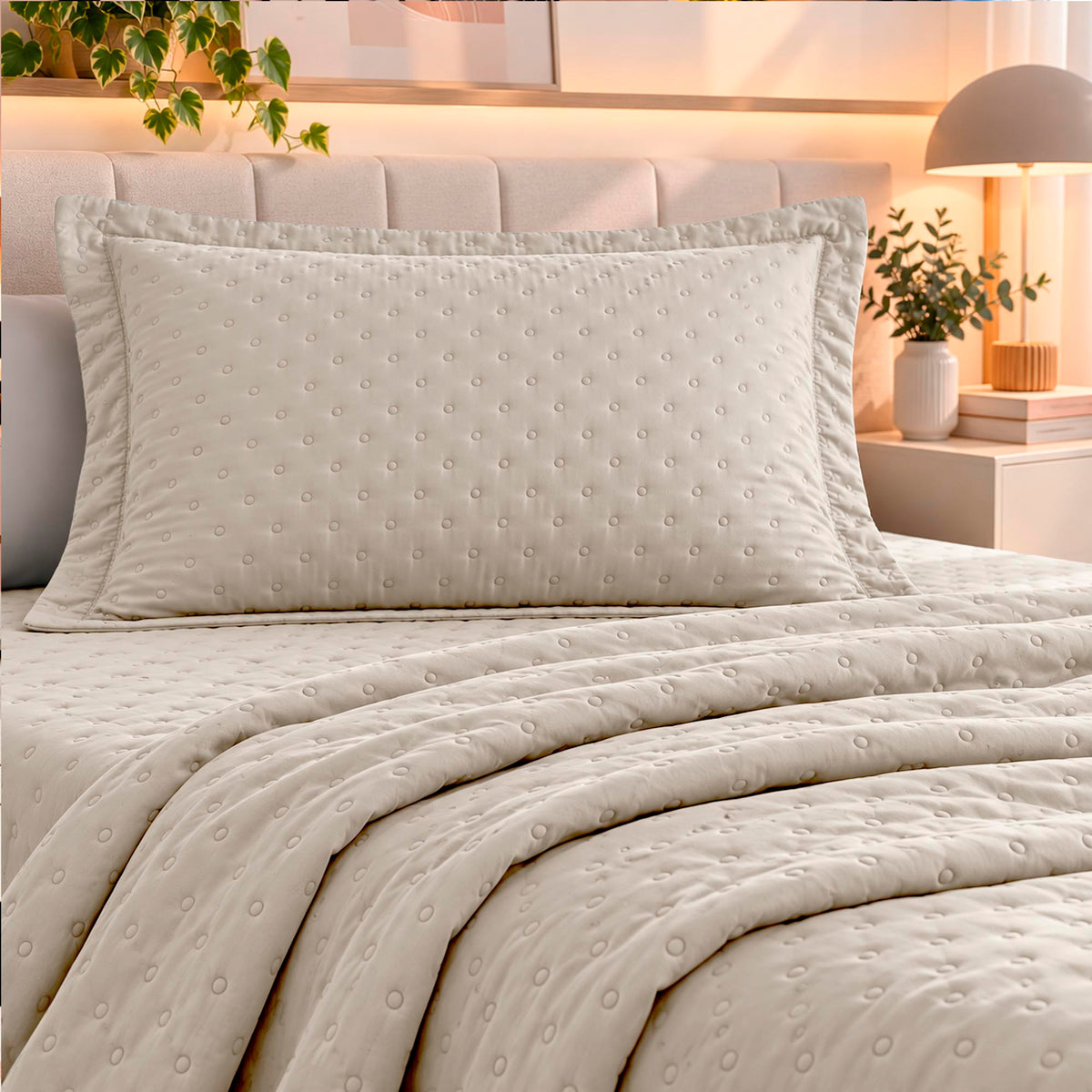 KIT CAMA SOLTEIRO  DELICATO - BEGE 13-0905