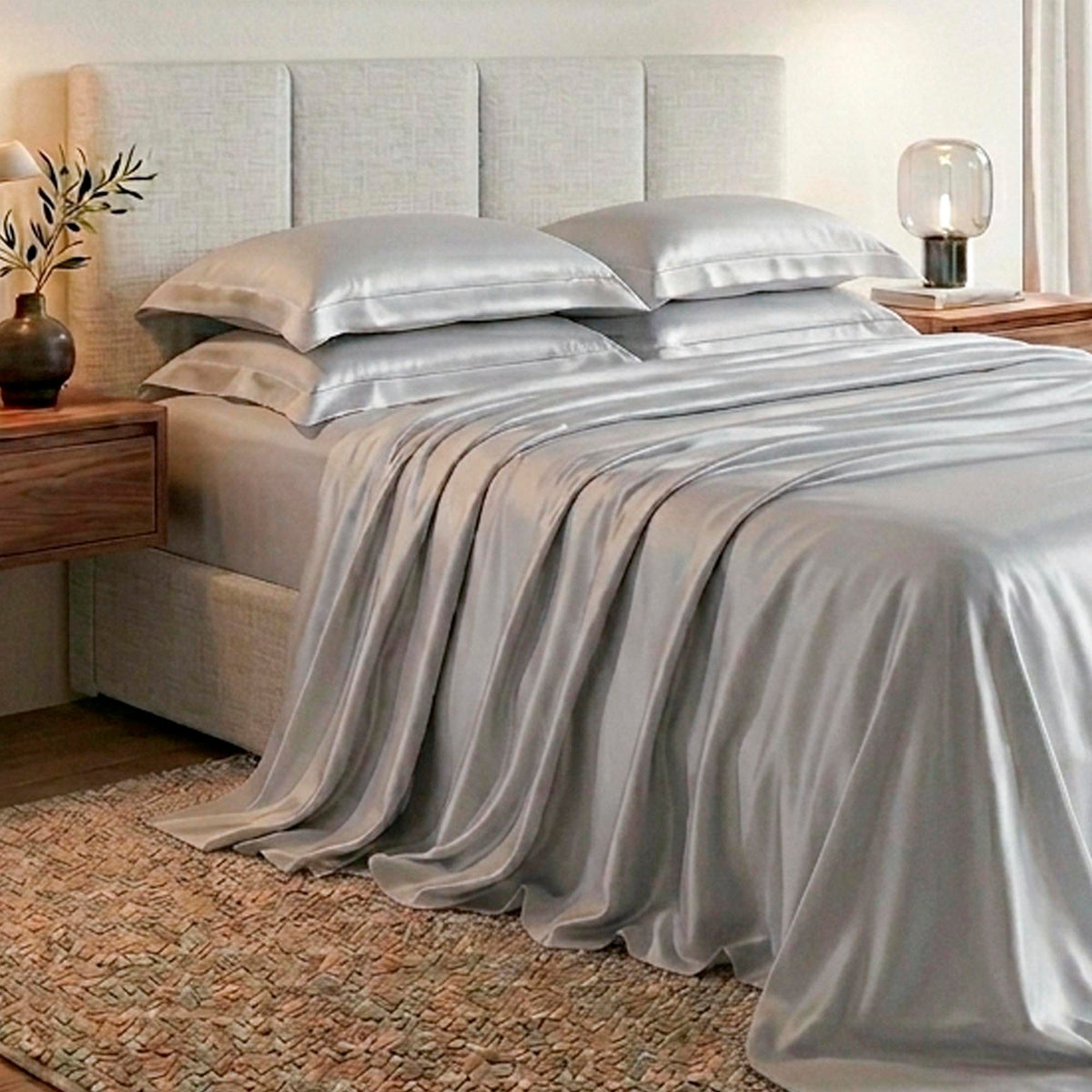 JOGO DE CAMA KING CETIM SUPREME - CINZA 14-4102