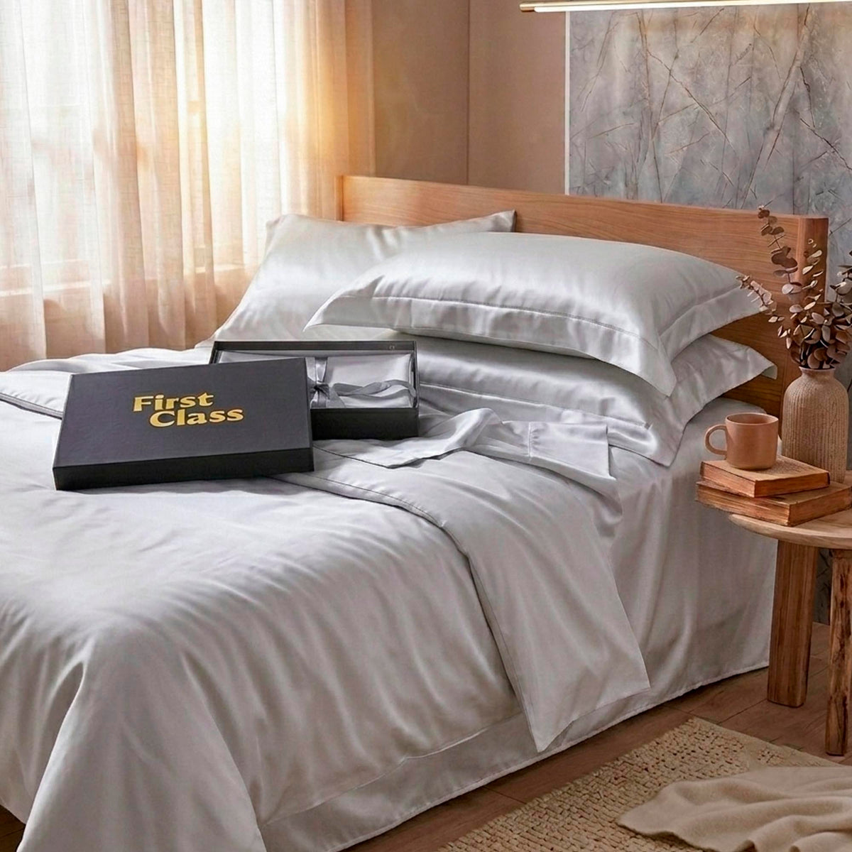 JOGO DE CAMA QUEEN CETIM SUPREME - CINZA 14-4102