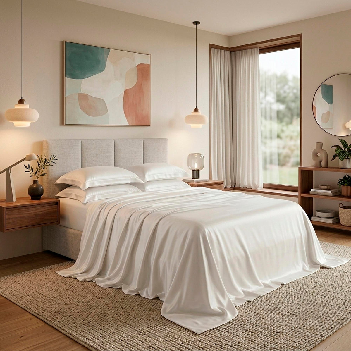 JOGO DE CAMA CASAL CETIM SUPREME - BRANCO