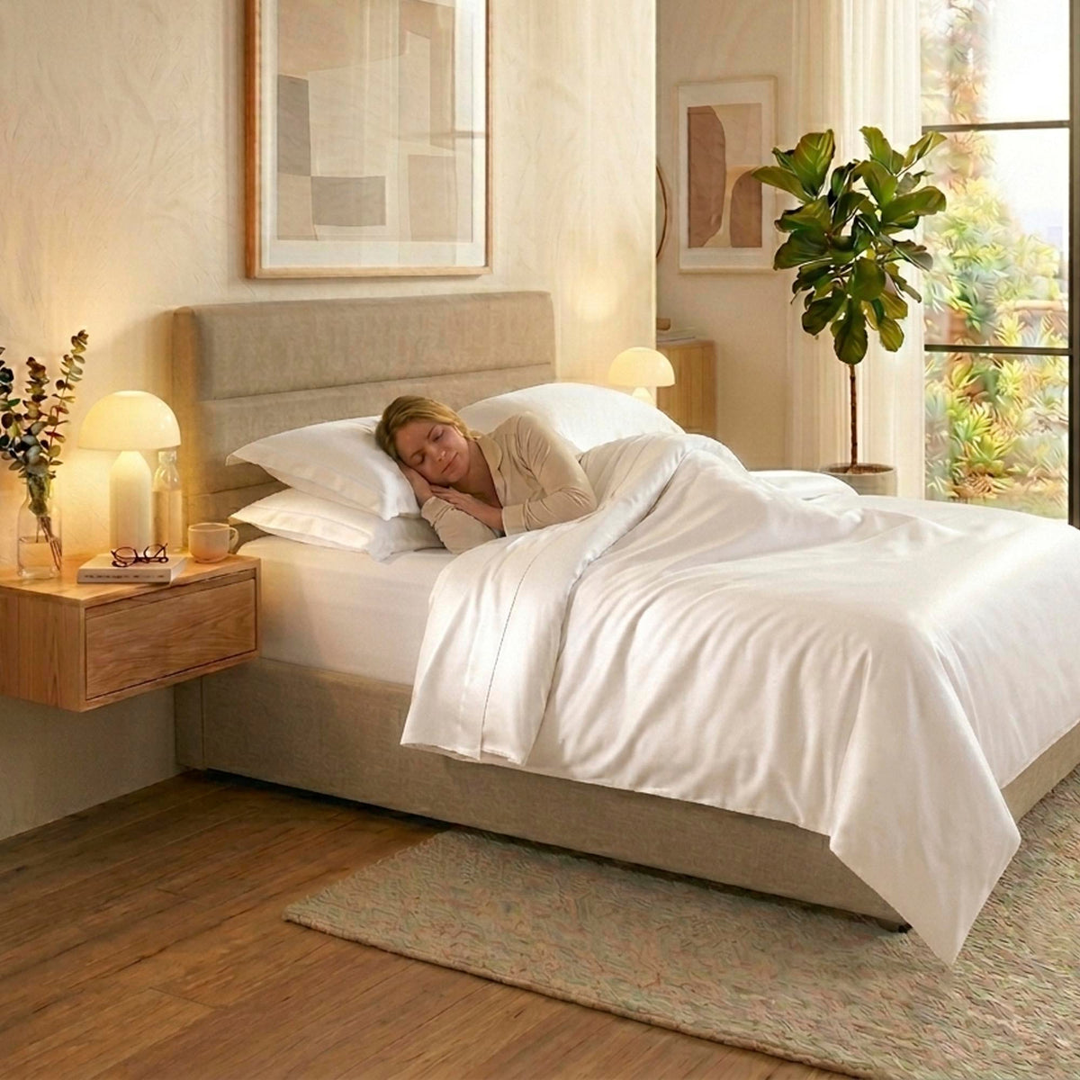 JOGO DE CAMA QUEEN CETIM SUPREME - BRANCO