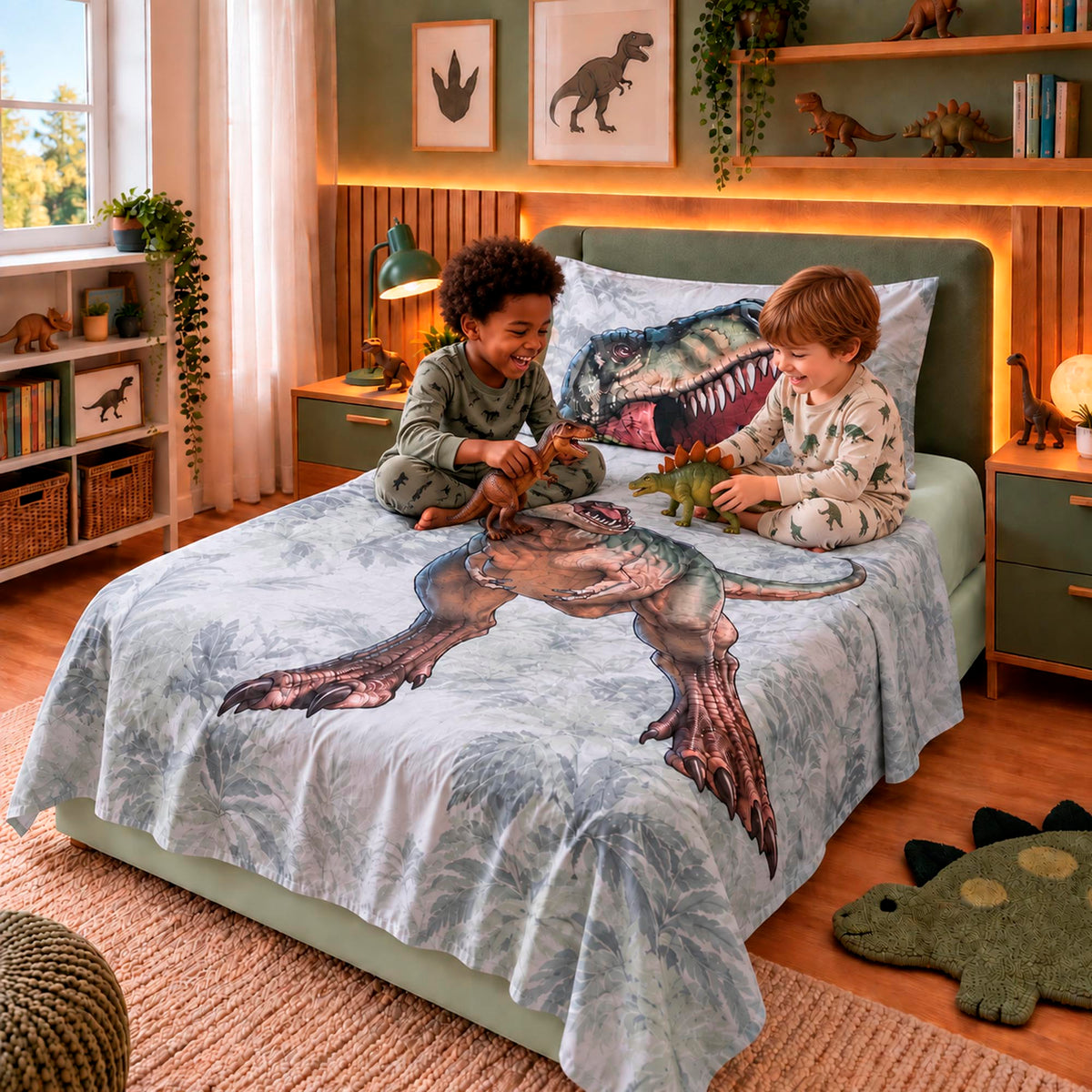 Jogo de Cama Solteiro Fantasy - DINOSSAURO