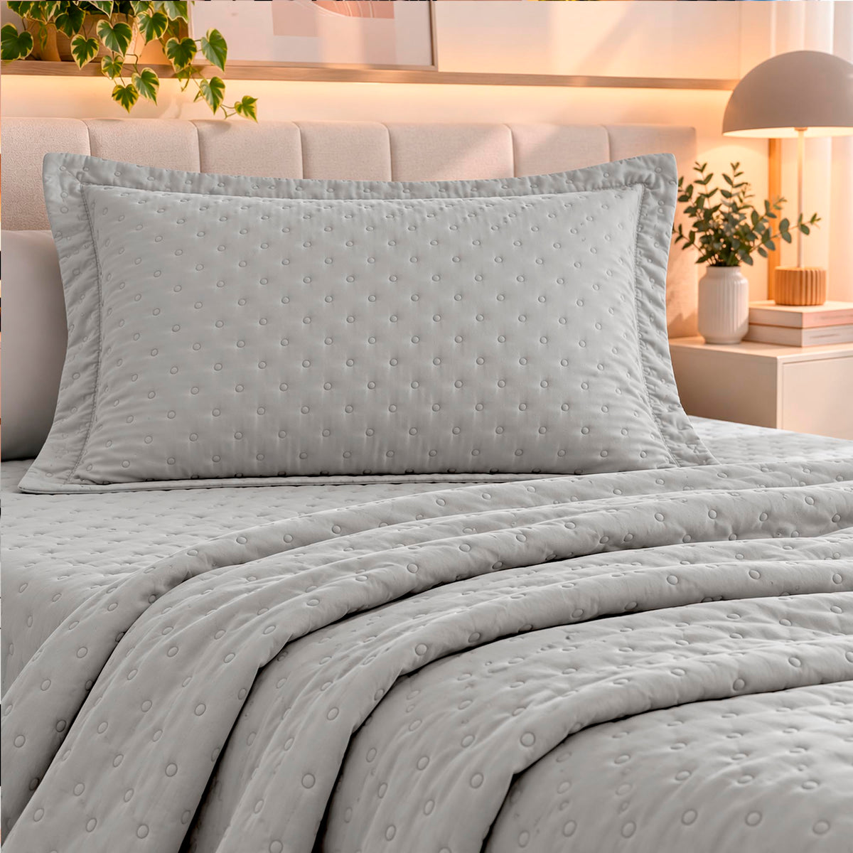 KIT CAMA SOLTEIRO DELICATO TEEN - CINZA 14-4102