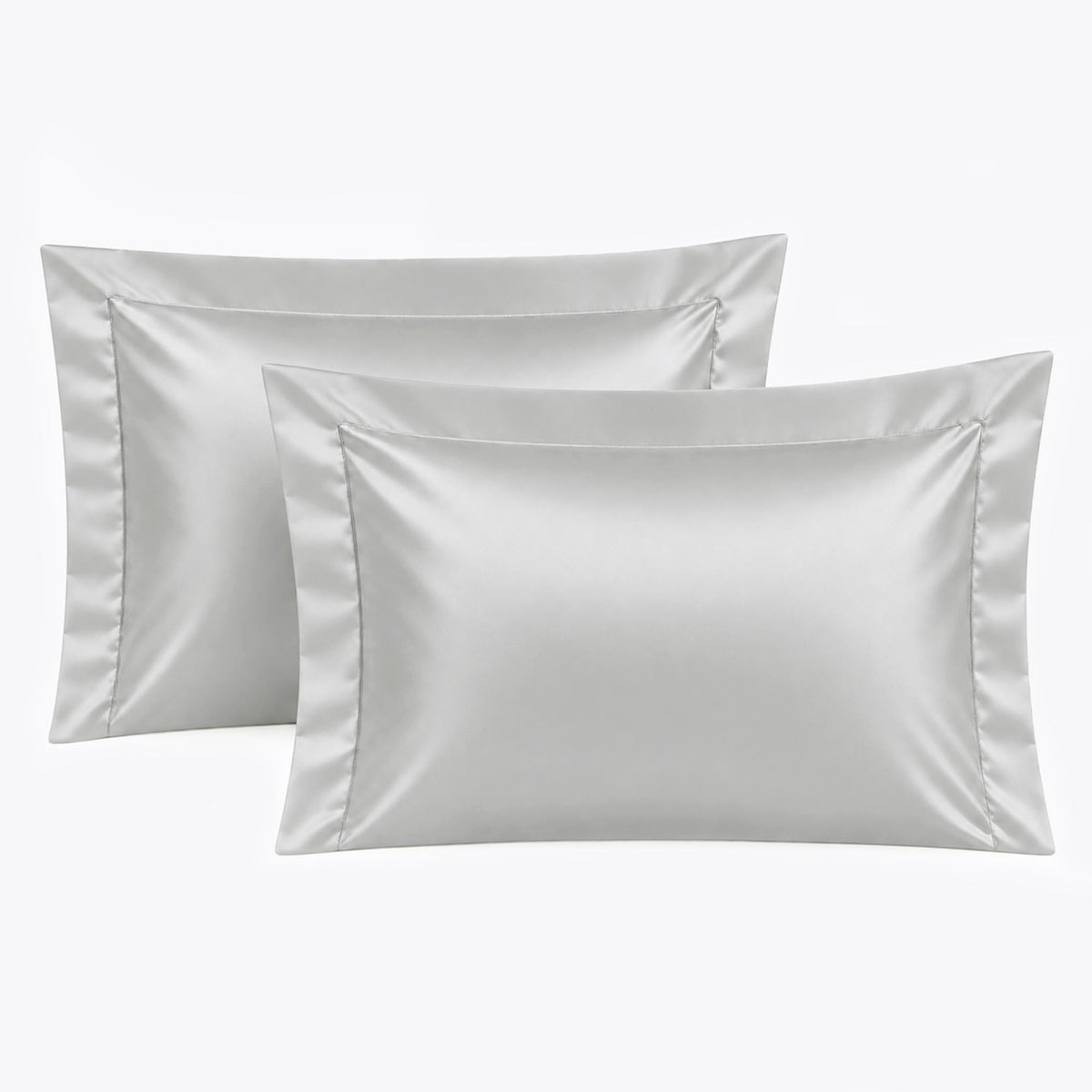 PAR DE FRONHAS CETIM ZERO FRIZZ CLASSIC 100% POLIESTER - CINZA 14-4102