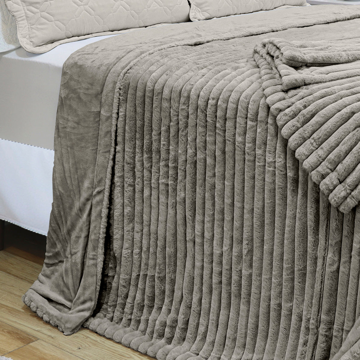 EDREDOM DUPLA  FACE CASAL VERSALHES SUPREME - TAUPE 17-1311