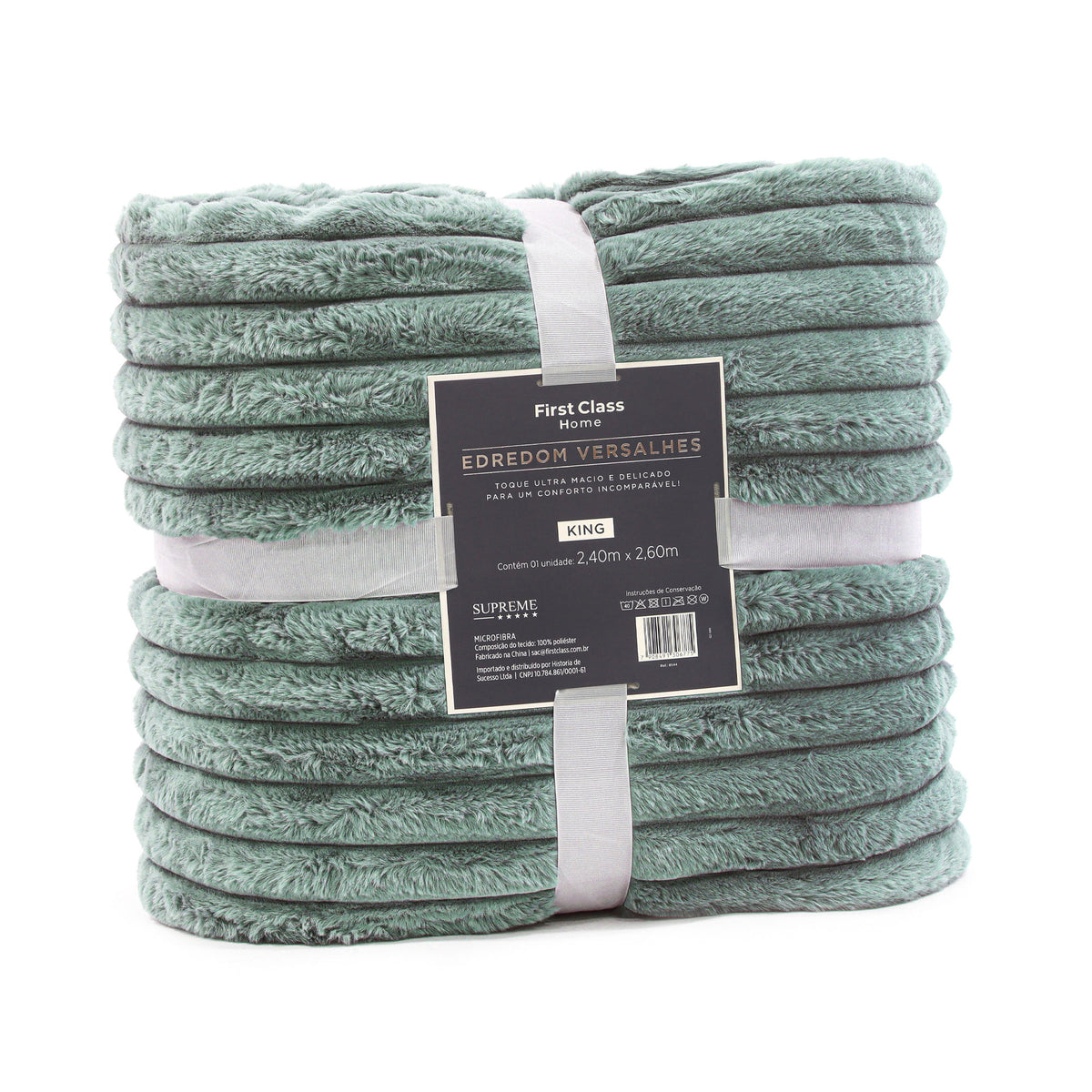 EDREDOM DUPLA  FACE CASAL VERSALHES SUPREME - VERDE 16-0110