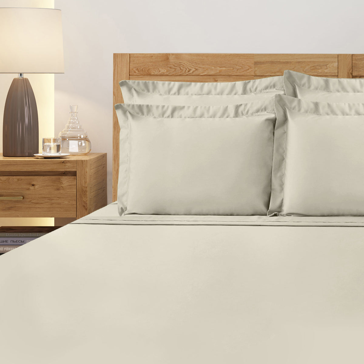 JOGO DE CAMA CASAL 1000 FIOS  DELUXE HOTEL - BEGE