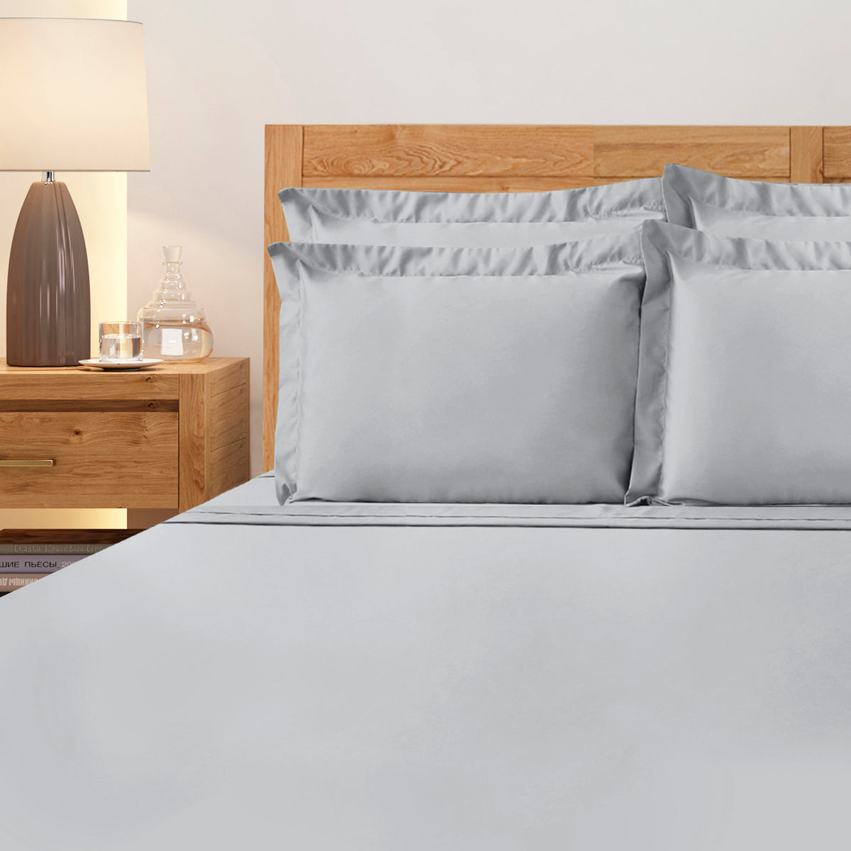 JOGO DE CAMA  QUEEN 1000  FIOS DELUXE HOTEL - CINZA