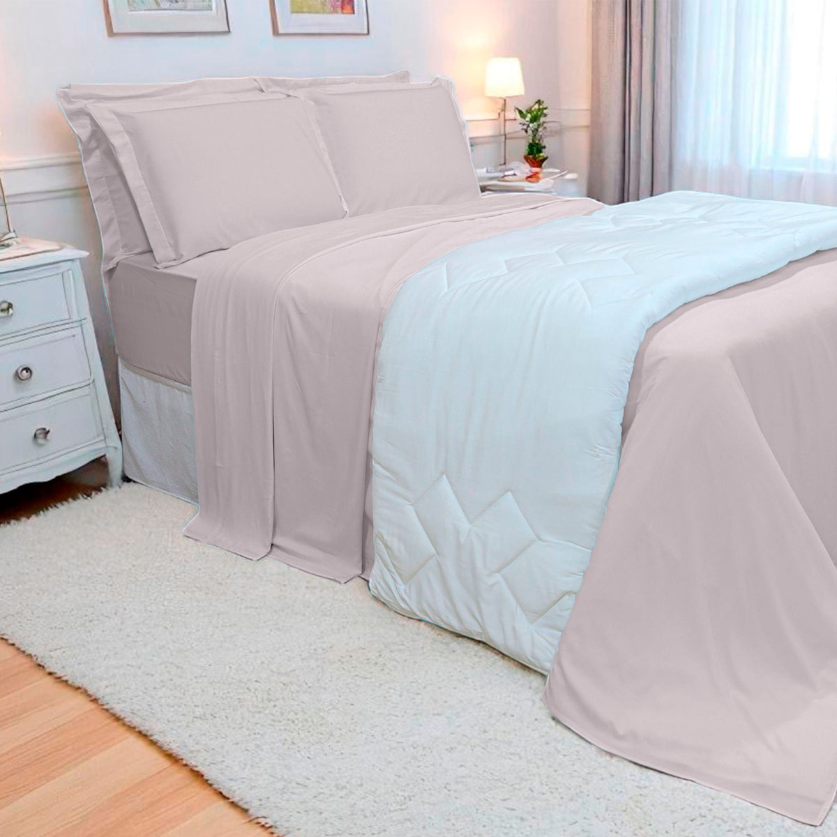 JOGO DE CAMA  KING 400 FIOS BAMBU SUPREME - LILAS 13-3803