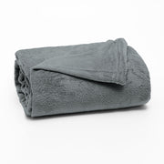 MANTA SOLTEIRO FLANNEL  LISO - CINZA 17-4405