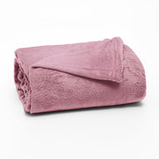 MANTA SOLTEIRO FLANNEL  LISO - ROSA 15-1906