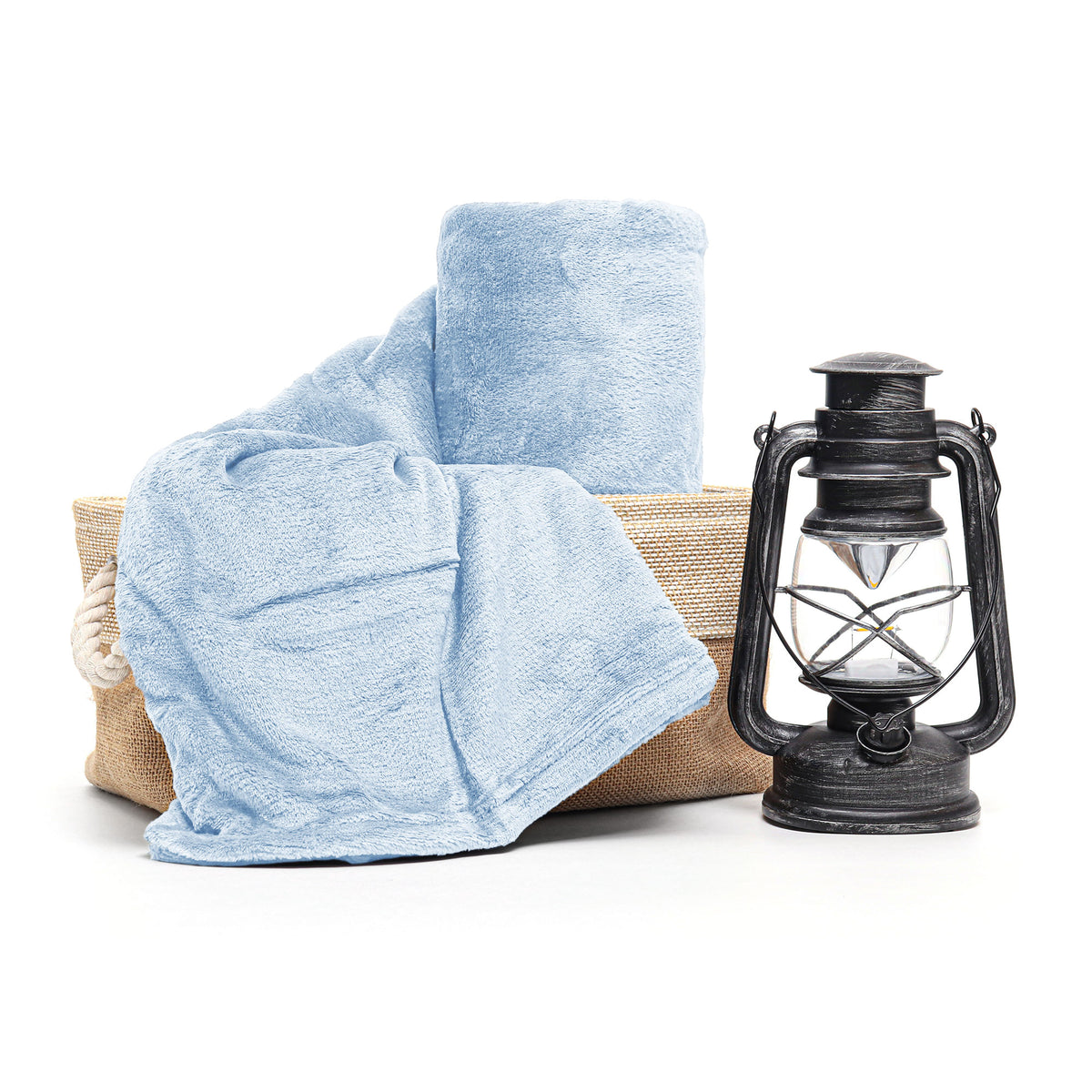 MANTA CASAL FLANNEL  LISO - AZUL 144210