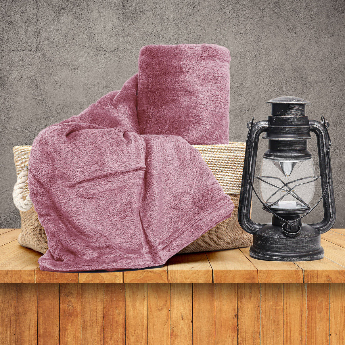 MANTA SOLTEIRO FLANNEL  LISO - ROSA 15-1906