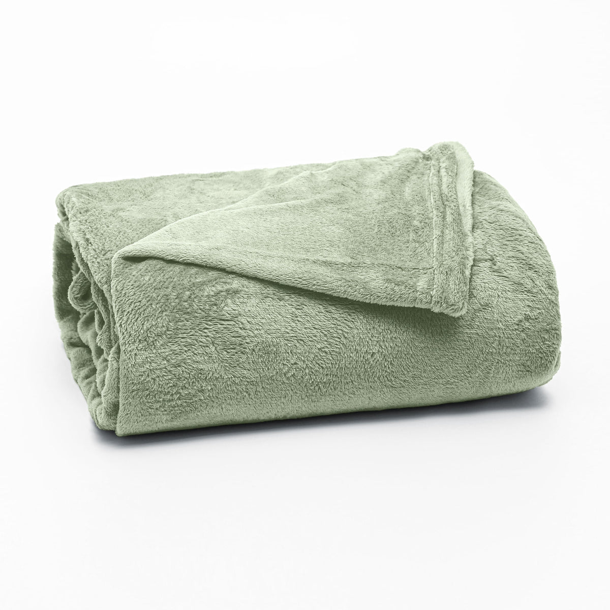 MANTA SOLTEIRO FLANNEL  LISO - VERDE 16-0110