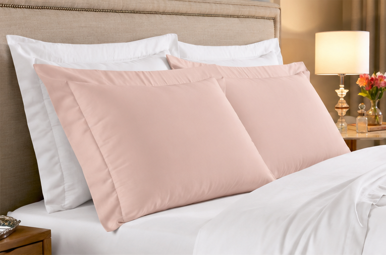 PAR DE FRONHAS  ELEGANCE   400 FIOS - ROSA 13-1504