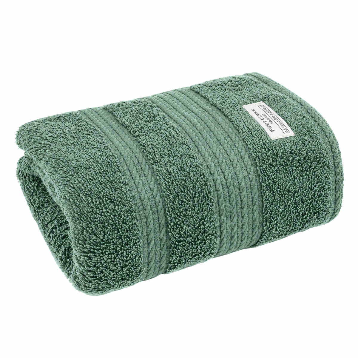 TOALHA  DE ROSTO FIO EGÍPCIO SUPREME 100% ALGODÃO - VERDE ESCURO.1.25
