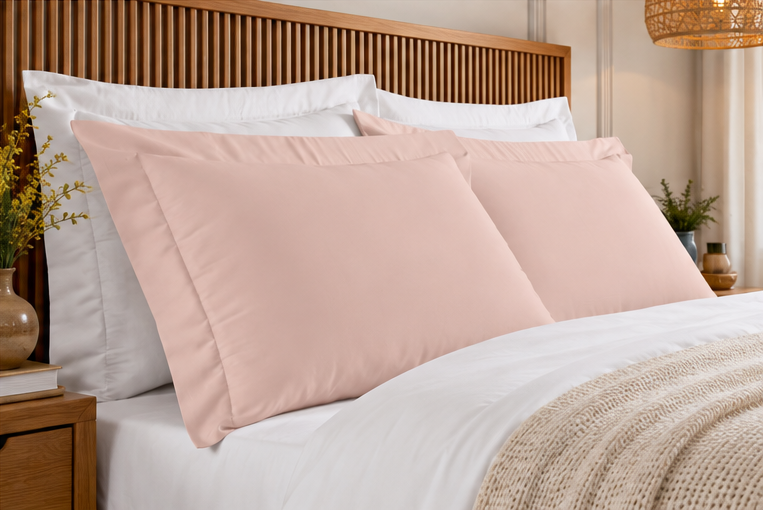 PAR DE FRONHAS  ELEGANCE   400 FIOS - ROSA 13-1504