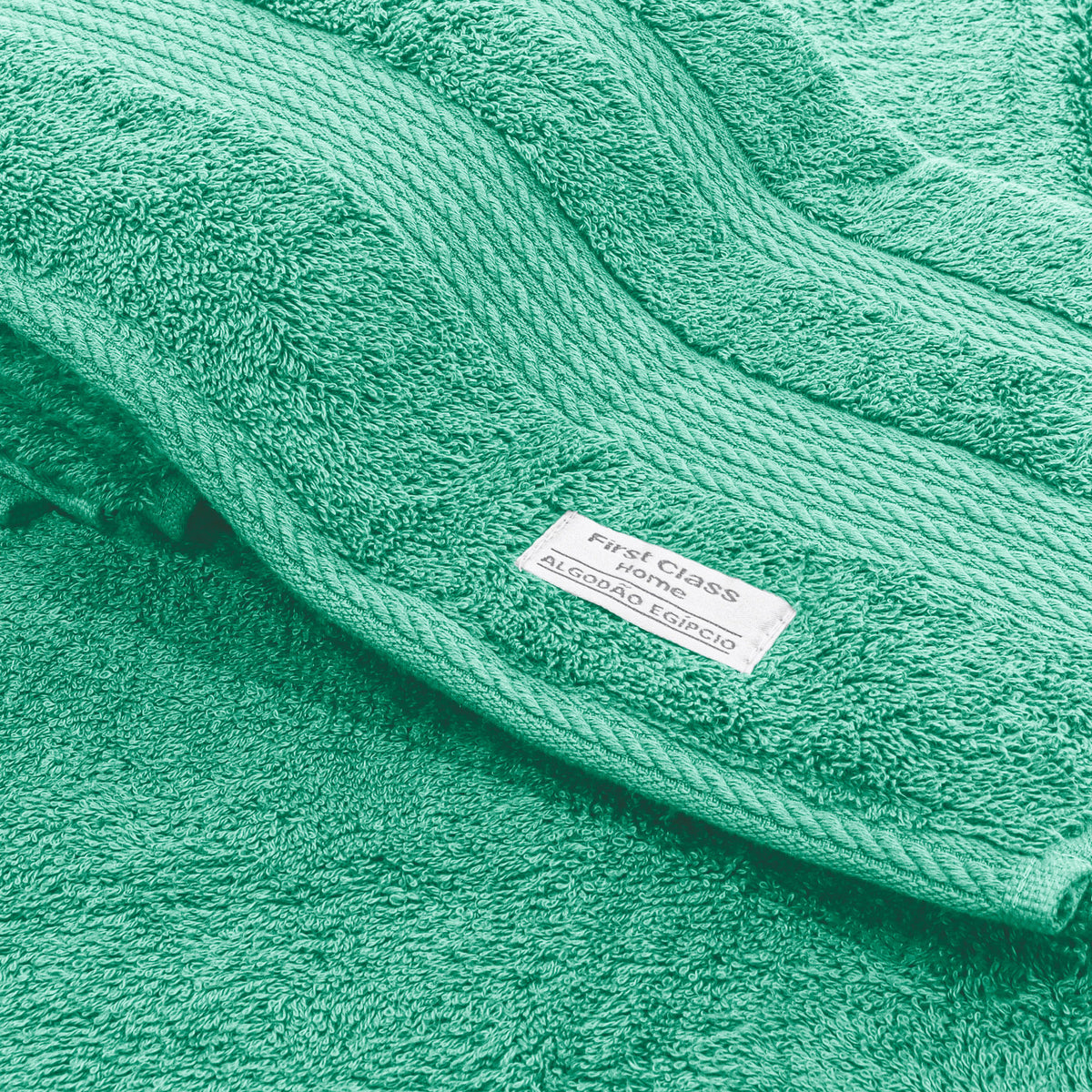 TOALHA  DE ROSTO FIO EGÍPCIO SUPREME 100% ALGODÃO - VERDE ESCURO.1.25